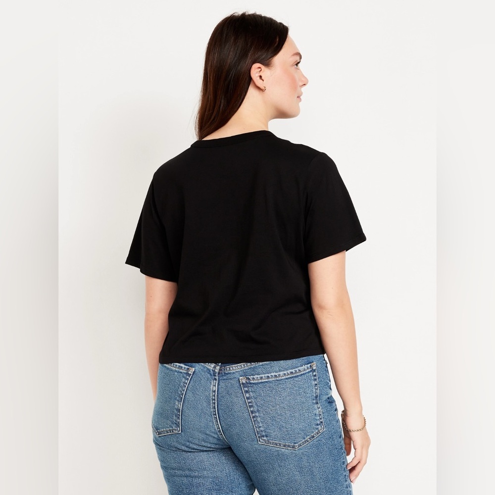 🆕 RESERVED EB Old Navy Women's EveryWear Crop Cropped Short Sleeve T-Shirt 2X - Picture 4 of 15